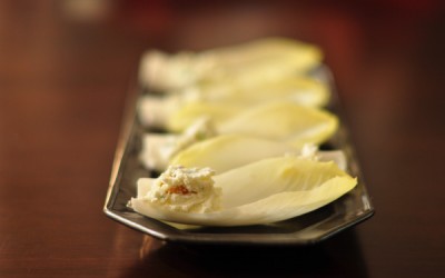 Endive with Ricotta Cheese, Candied Ginger & Golden Raisins
