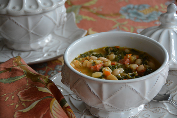 Cannellini Bean Soup with Chorizo and Kale