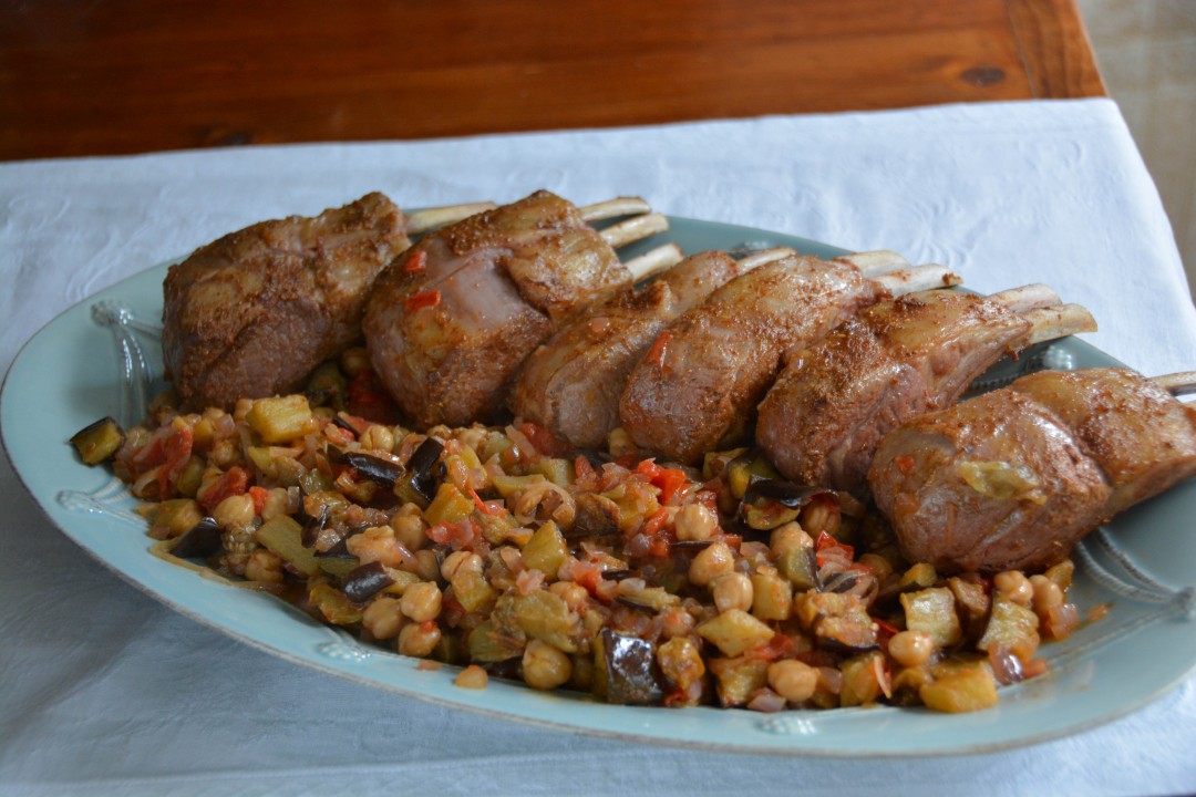 Lamb Chops with Eggplant and Indian Spices - Entertablement