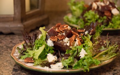 Roasted Beet, Blue Cheese and Pecan Salad