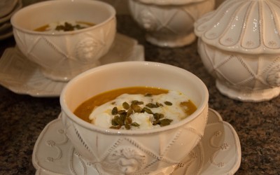 Pumpkin Soup with Spicy Pepitas