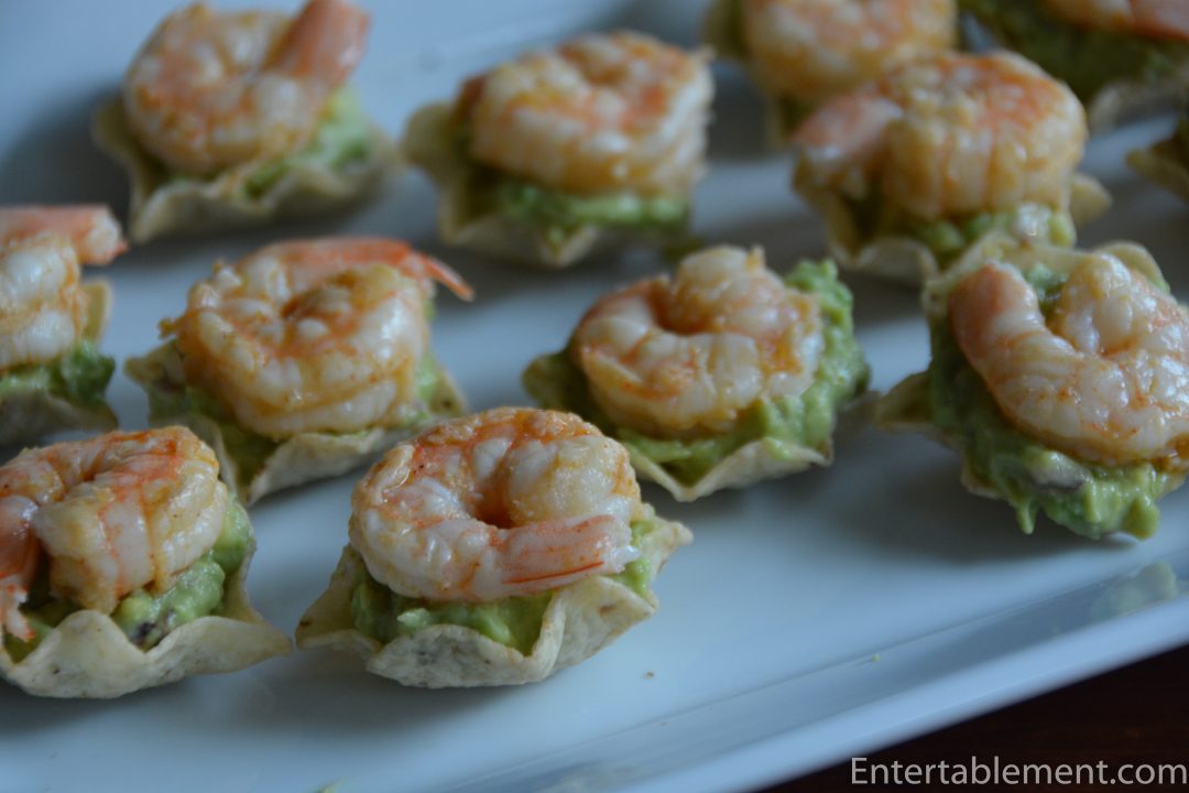 Tostadas with Shrimp & Guacamole - Entertablement