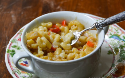 Mac and Cheese with Ham and Red Pepper