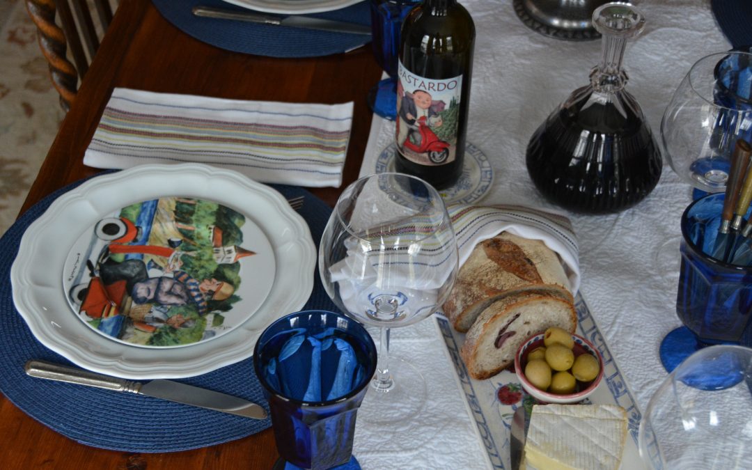 brunch table set with Perigord by Williams Sonoma