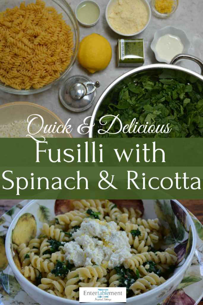 fusilli with spinach and ricotta recipe