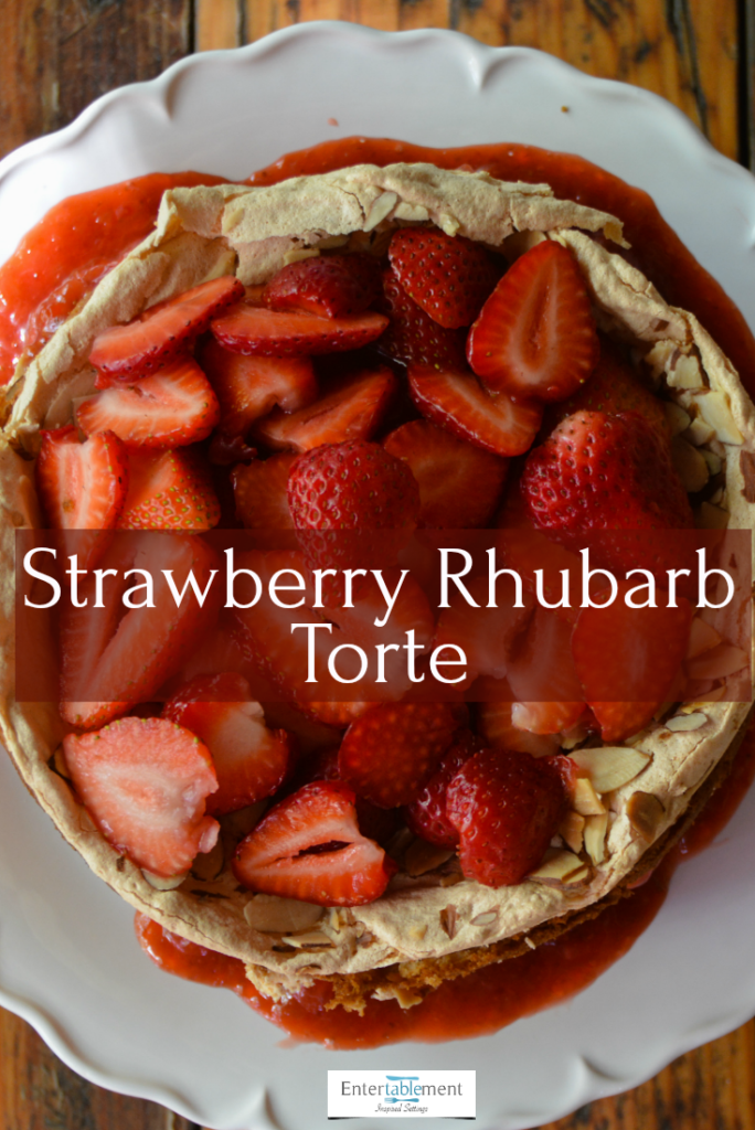 strawberry rhubarb torte