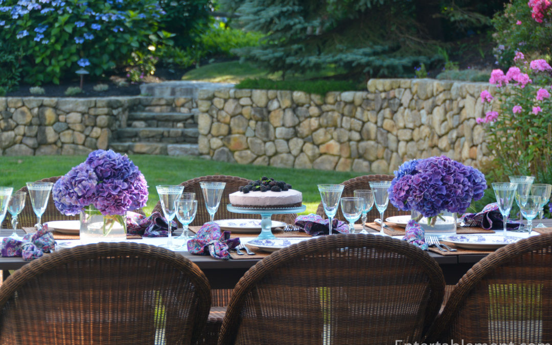Outdoor Dining with a Blackberry Theme