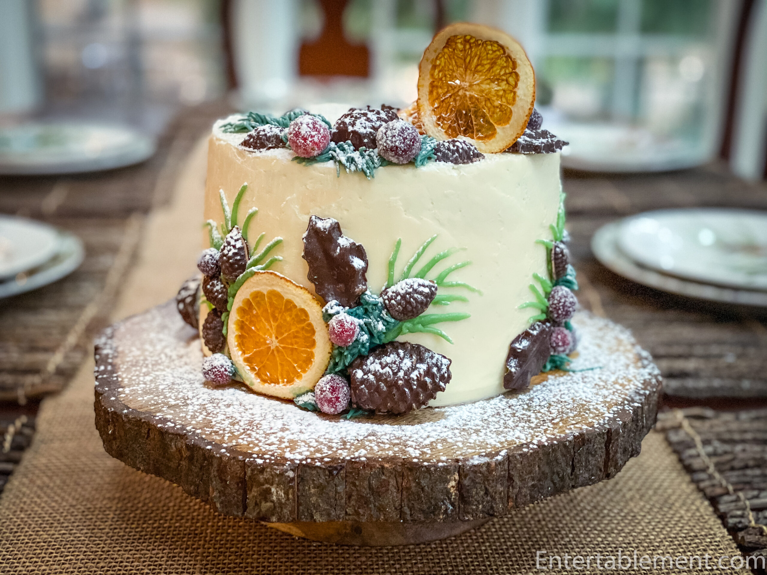 Premium Vector | Orange chocolate cake for birthday or wedding party, sweet  dessert decorated with cream happy birthd
