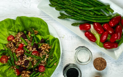 Farro Salad with Asparagus and Grape Tomatoes