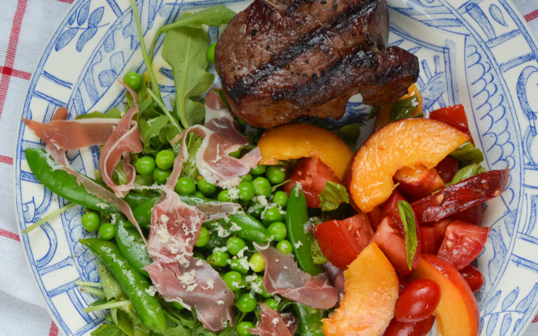 Green and Sugar Snap Pea Salad with Prosciutto
