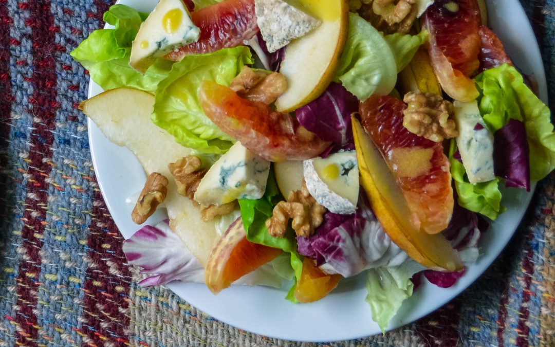 Radicchio Pear Salad with Blood Oranges
